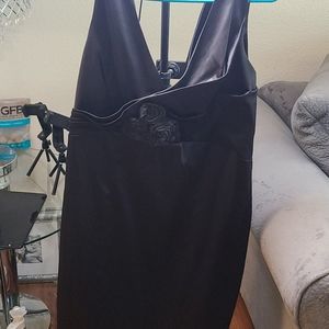 Black fitted stretchy dress